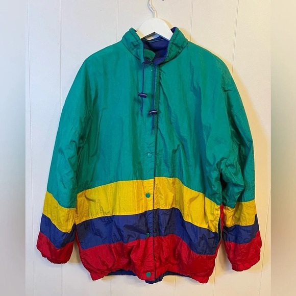 British Mist Other - Vintage 80’s British Mist Color Block Reversible Jacket